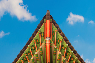 Obraz premium Roof of Gyeongbokgung palace in Seoul, Korea