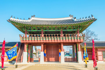 Obraz premium Hwaseong fortress in Suwon,Famous in Korea.