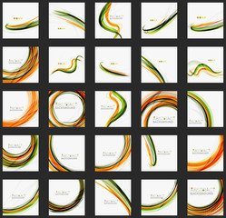 Orange and green wave line design, nature eco concept