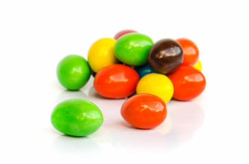 colorful chocolate coated candy.