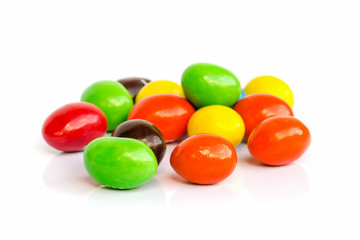colorful chocolate coated candy.