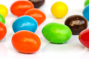 colorful chocolate coated candy.