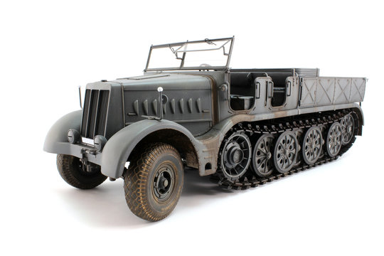 3/4 view of half-track