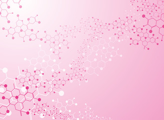 Abstract background medical substance and molecules.