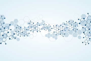 Abstract background medical substance and molecules.