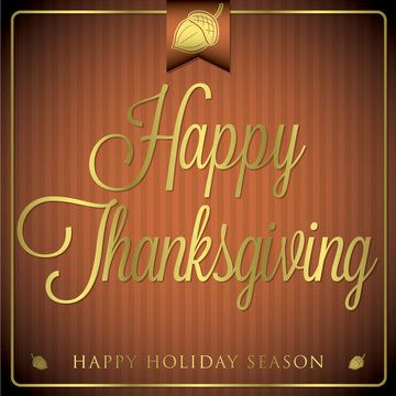 Typographic Thanksgiving Card in vector format.