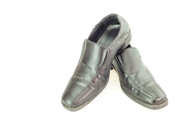 Old black man's shoes