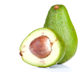 avocado isolated on white