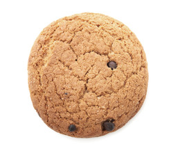 oat cookies on white background