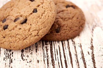 oat cookies on wooden table