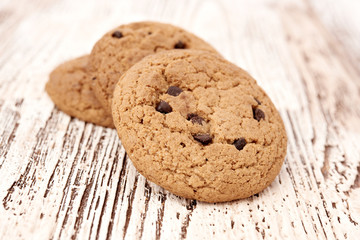 oat cookies on wooden table