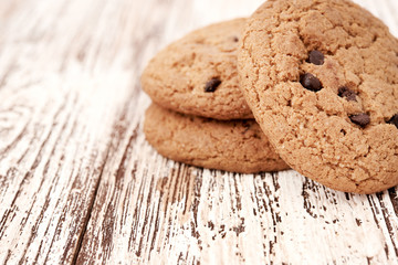 oat cookies on wooden table