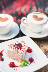 heart-shaped valentine cake