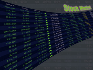 Fototapeta premium A Display of Daily Stock Market