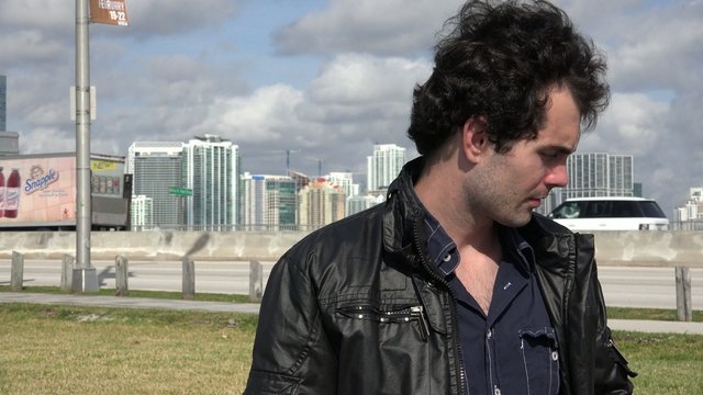 Man Near Major City Highway