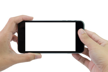 Hands holding smart phone