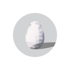 Geometric shape of egg. Easter egg triangular and isolated on