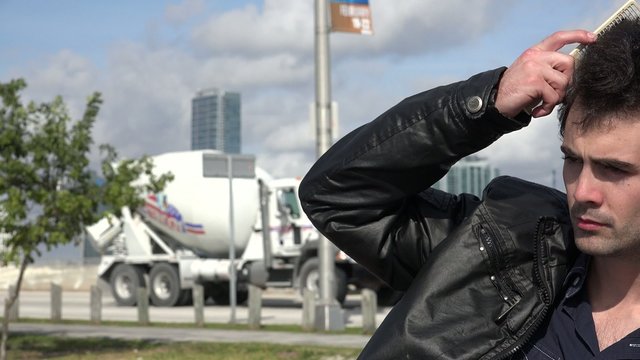 Man Near Major City Highway