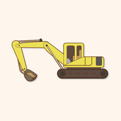 Excavator theme elements vector,eps