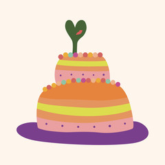 decorating cake theme elements vector,eps10