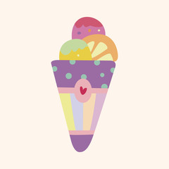 Fototapeta na wymiar ice cream cartoon elements vector,eps