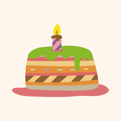 decorating cake theme elements vector,eps10