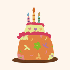 decorating cake theme elements vector,eps10