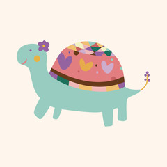 animal turtle cartoon theme elements vector,eps