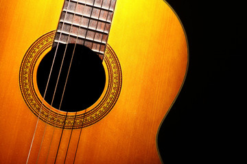 Acoustic guitar detail