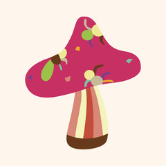 mushroom cartoon theme elements vector,eps