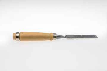 carpenter's chisel isolated on a white background