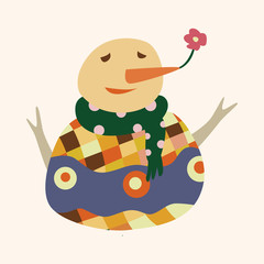 snowman cartoon elements vector,eps