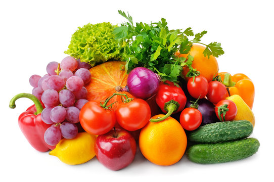 Fototapeta set of fruits and vegetables