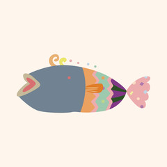 fish theme elements vector,eps
