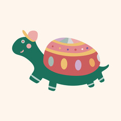 animal turtle cartoon theme elements vector,eps