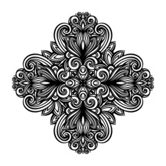 Beautiful Deco Square (Vector), Patterned design