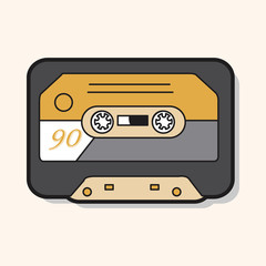 Audiotape theme elements vector,eps