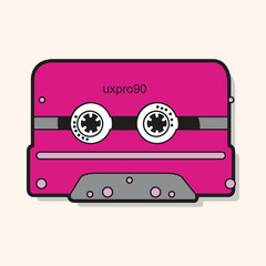 Audiotape theme elements vector,eps