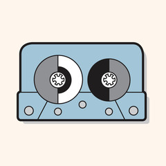 Audiotape theme elements vector,eps