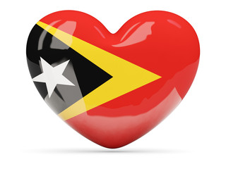 Heart shaped icon with flag of east timor