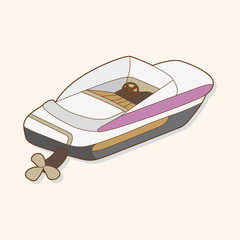 Transportation boat theme elements vector,eps