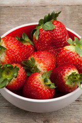 Fresh strawberries bowl.