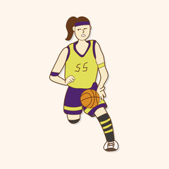 basketball player elements vector,eps