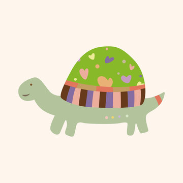 animal turtle theme elements vector,eps