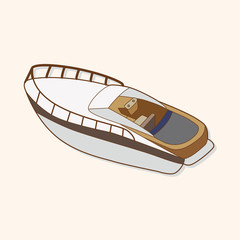 Transportation boat theme elements vector,eps