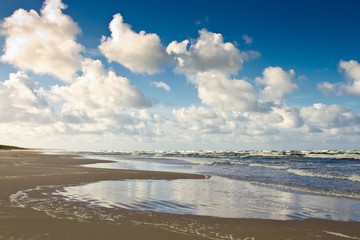 Sand beach on Baltic sea