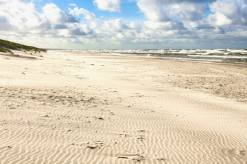 Sand beach on Baltic sea