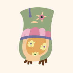 owl cartoon theme elements vector,eps