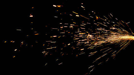 Glowing Flow of Sparks in the Dark - Powered by Adobe