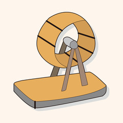 Pet exercise wheel theme element vector,eps10